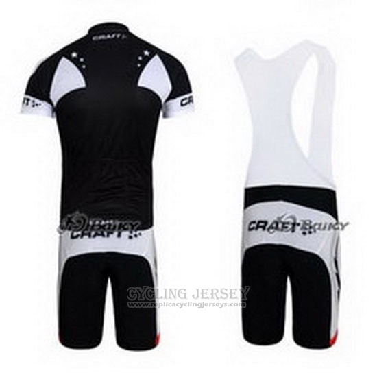 2011 Cycling Jersey Craft White and Black Short Sleeve and Bib Short