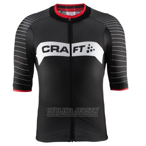2016 Cycling Jersey Craft Black and White Short Sleeve and Bib Short