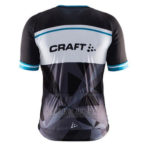 2016 Cycling Jersey Craft Blue and Black Short Sleeve and Bib Short