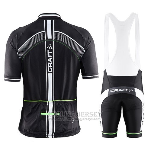 2016 Cycling Jersey Craft Green and Black Short Sleeve and Bib Short