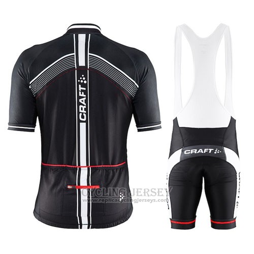 2016 Cycling Jersey Craft Red and Black Short Sleeve and Bib Short