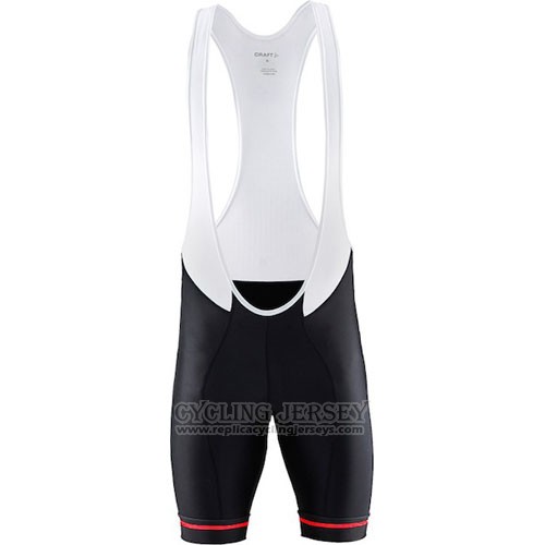 2016 Cycling Jersey Craft Red and Black Short Sleeve and Bib Short