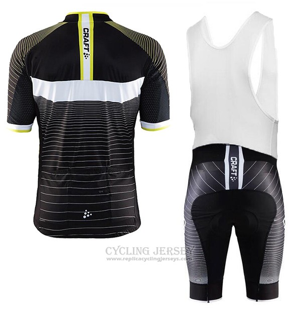 2017 Cycling Jersey Craft Black Short Sleeve and Bib Short