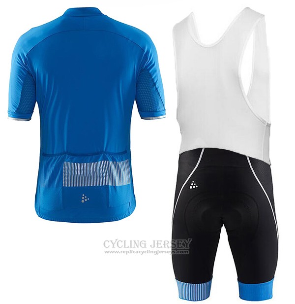 2017 Cycling Jersey Craft Blue Short Sleeve and Bib Short