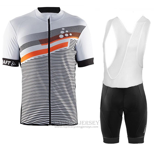 2017 Cycling Jersey Craft Gray Short Sleeve and Bib Short