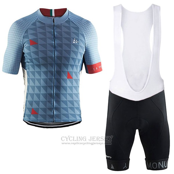 2017 Cycling Jersey Craft Monuments Gray Short Sleeve and Bib Short