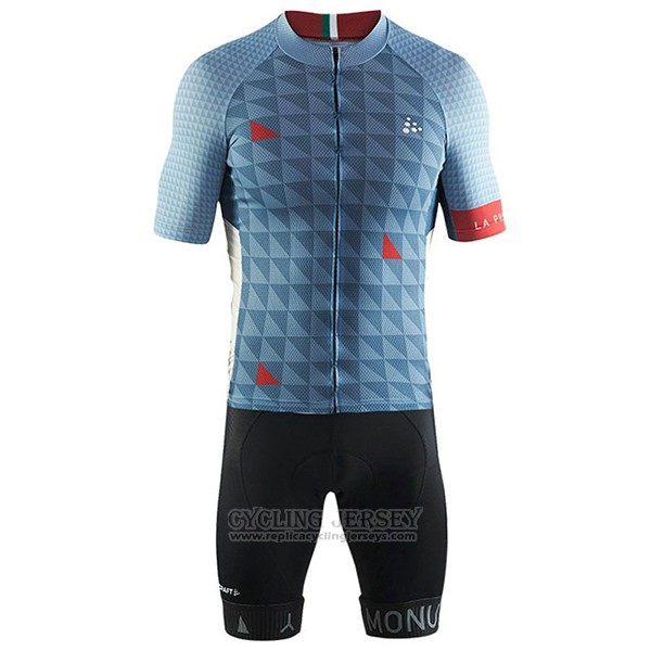2017 Cycling Jersey Craft Monuments Gray Short Sleeve and Bib Short