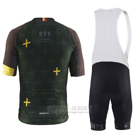 2018 Cycling Jersey Craft Monument Dark Green Short Sleeve and Bib Short