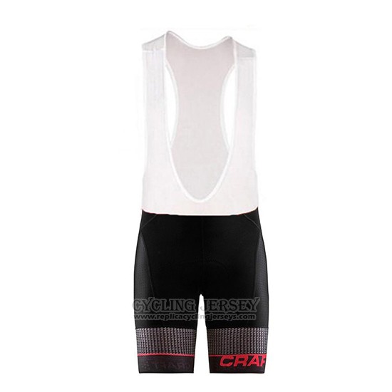 2018 Cycling Jersey Craft Route Black and Red Short Sleeve and Bib Short