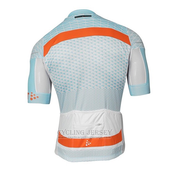 2018 Cycling Jersey Craft Route Light Blue Short Sleeve and Bib Short