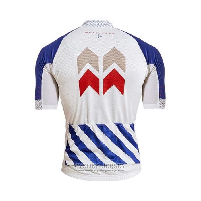 2020 Cycling Jersey Craft Blue White Short Sleeve And Bib Short