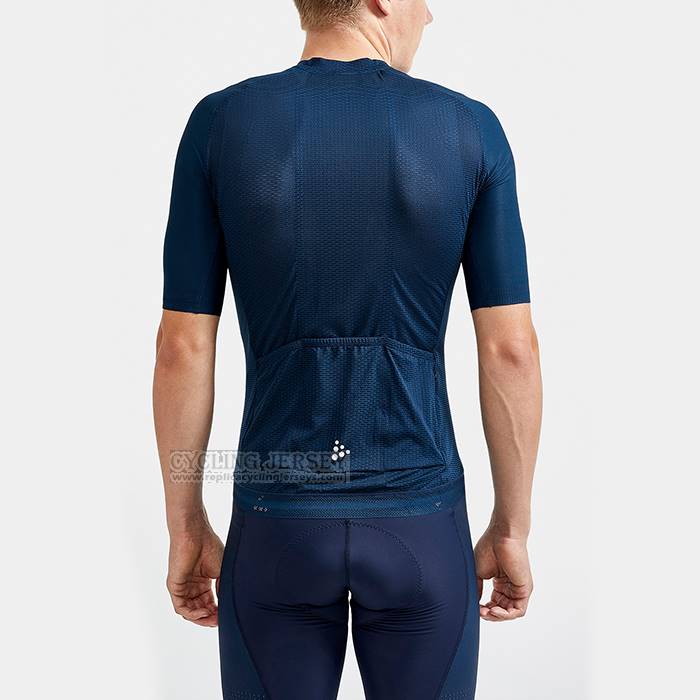 2023 Cycling Jersey Craft Deep Blue Short Sleeve And Bib Short