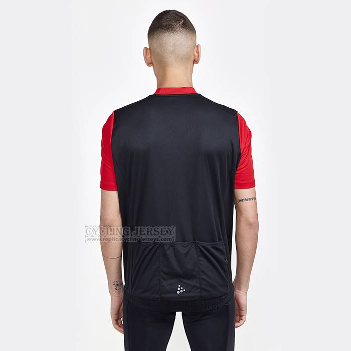 2023 Cycling Jersey Craft Red Black Short Sleeve And Bib Short