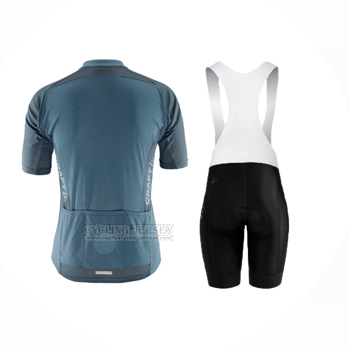 2024 Cycling Jersey Craft Dark Blue Short Sleeve And Bib Short
