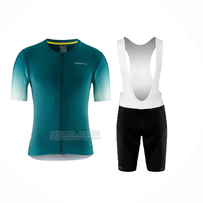 2024 Cycling Jersey Craft Deep Green Short Sleeve And Bib Short