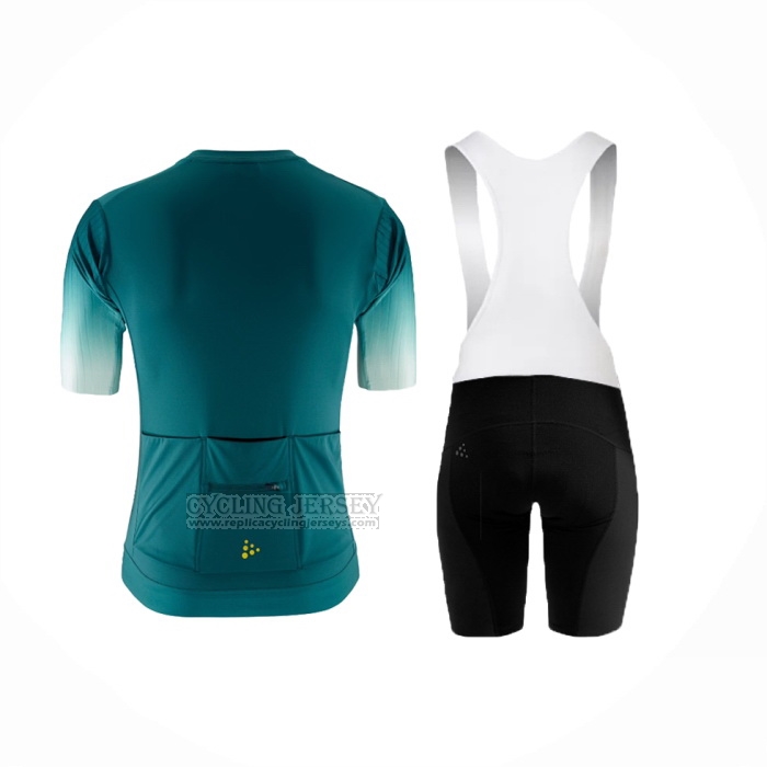 2024 Cycling Jersey Craft Deep Green Short Sleeve And Bib Short