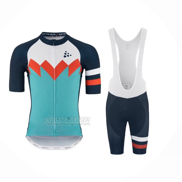 2024 Cycling Jersey Craft Light Blue Short Sleeve And Bib Short