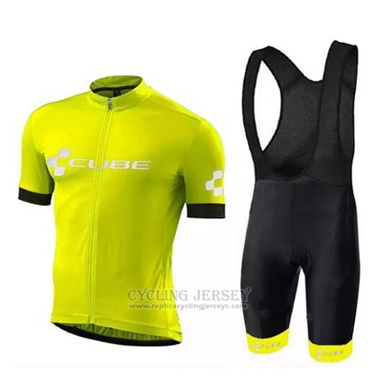 2018 Cycling Jersey Cube Green Short Sleeve and Bib Short