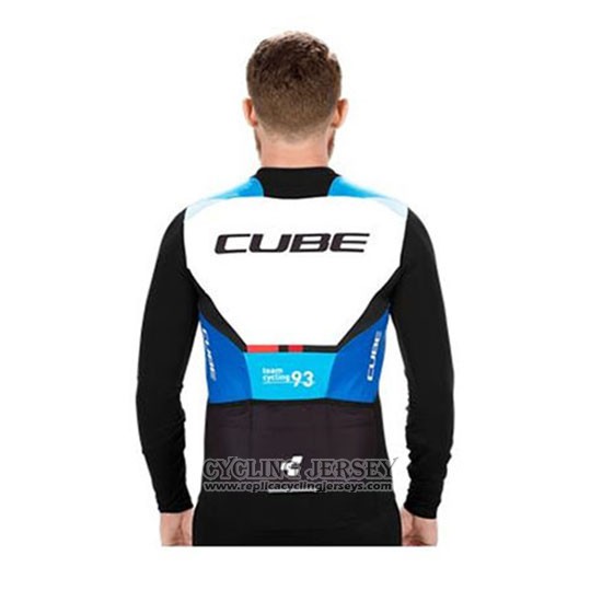 2020 Cycling Jersey Cube Black Blue Long Sleeve And Bib Tight