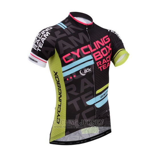 2014 Cycling Jersey Fox Cyclingbox Black Short Sleeve and Bib Short