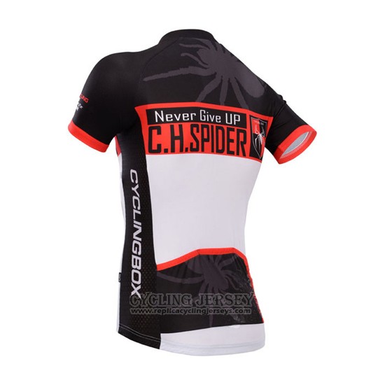 2014 Cycling Jersey Fox Cyclingbox Black and Light White Short Sleeve and Bib Short