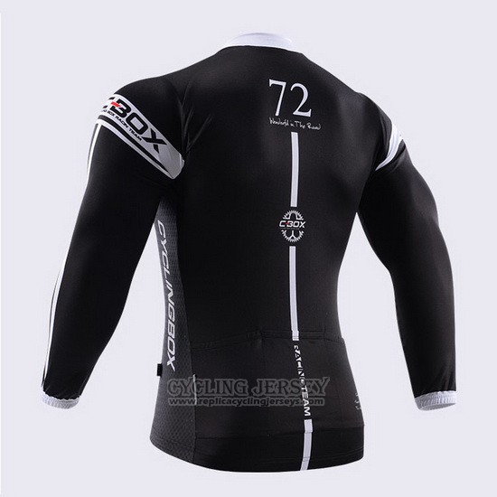 2014 Cycling Jersey Fox Cyclingbox Black and White Long Sleeve and Bib Tight