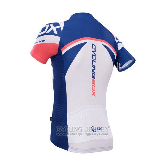 2014 Cycling Jersey Fox Cyclingbox Blue Short Sleeve and Bib Short