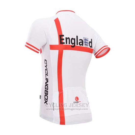 2014 Cycling Jersey Fox Cyclingbox Bright White Short Sleeve and Bib Short