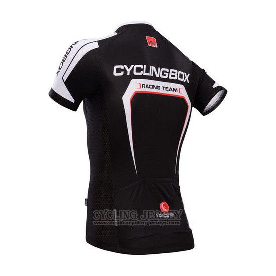 2014 Cycling Jersey Fox Cyclingbox Deep Black Short Sleeve and Bib Short