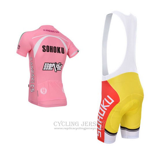 2014 Cycling Jersey Fox Cyclingbox Fuchsia Short Sleeve and Bib Short