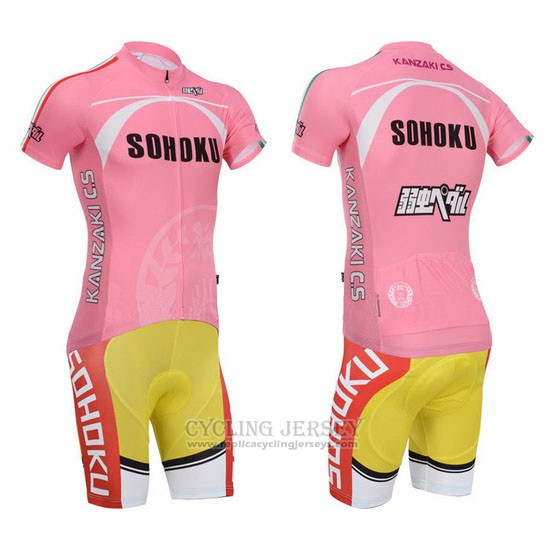 2014 Cycling Jersey Fox Cyclingbox Fuchsia Short Sleeve and Bib Short