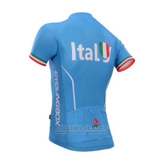 2014 Cycling Jersey Fox Cyclingbox Light Blue Short Sleeve and Bib Short