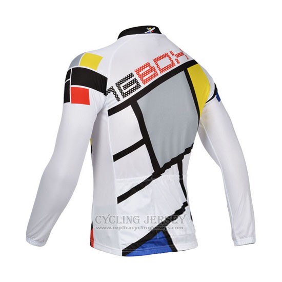 2014 Cycling Jersey Fox Cyclingbox Light White Long Sleeve and Bib Tight