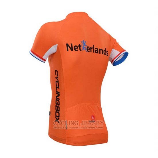 2014 Cycling Jersey Fox Cyclingbox Orange Short Sleeve and Bib Short