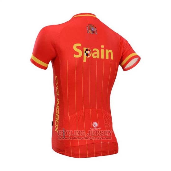 2014 Cycling Jersey Fox Cyclingbox Red Short Sleeve and Bib Short