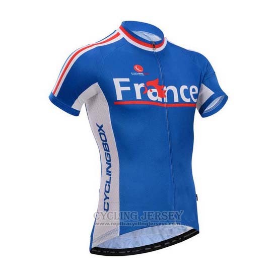 2014 Cycling Jersey Fox Cyclingbox Sky Blue Short Sleeve and Bib Short