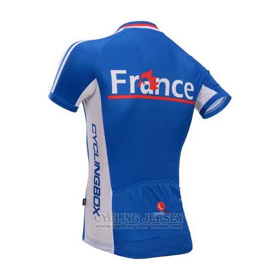 2014 Cycling Jersey Fox Cyclingbox Sky Blue Short Sleeve and Bib Short