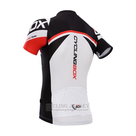 2014 Cycling Jersey Fox Cyclingbox White and Black Short Sleeve and Bib Short