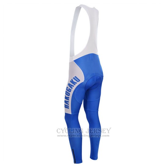 2014 Cycling Jersey Fox Cyclingbox White and Blue Long Sleeve and Bib Tight