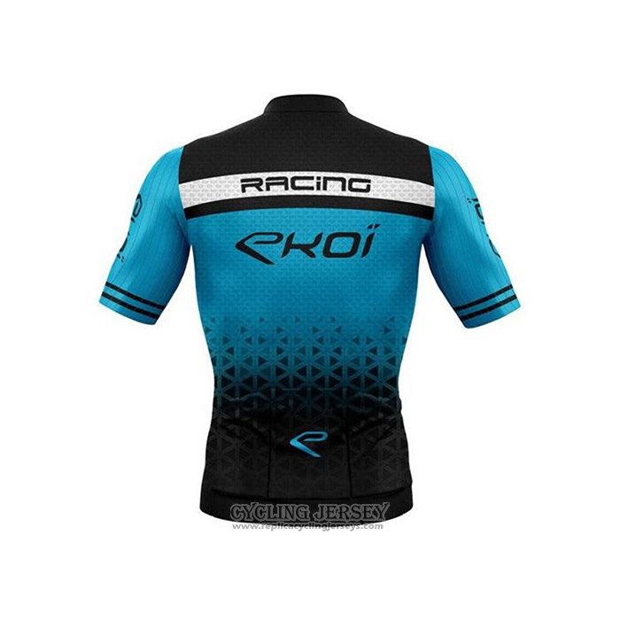 2020 Cycling Jersey EKOI Black Blue Short Sleeve And Bib Short