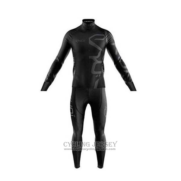 2020 Cycling Jersey EKOI Black Long Sleeve And Bib Tight