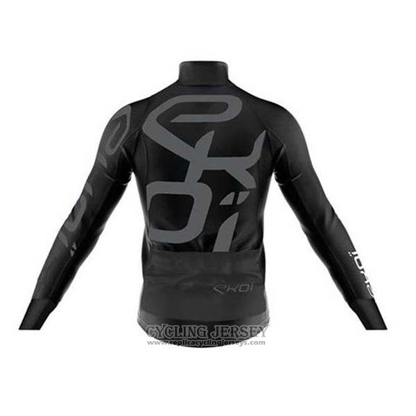 2020 Cycling Jersey EKOI Black Long Sleeve And Bib Tight