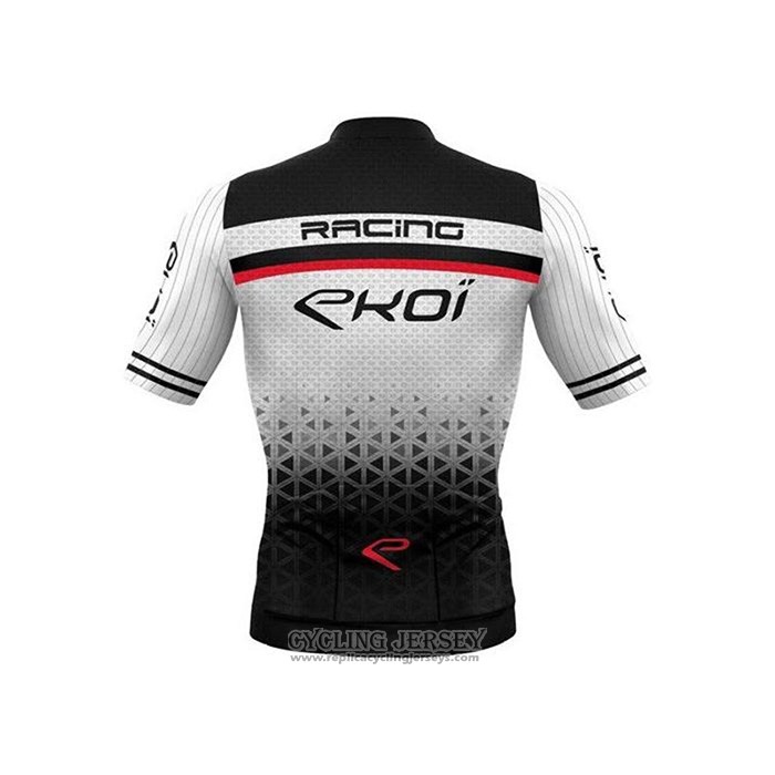 2020 Cycling Jersey EKOI White Black Short Sleeve And Bib Short