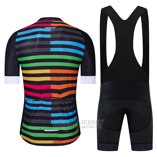 2019 Cycling Jersey Etixxl Black Blue Short Sleeve and Bib Short