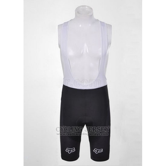 2011 Cycling Jersey Fox White and Black Short Sleeve and Bib Short