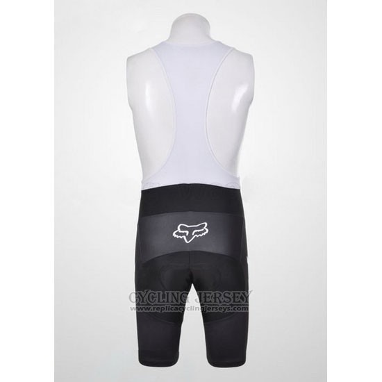 2011 Cycling Jersey Fox White and Black Short Sleeve and Bib Short