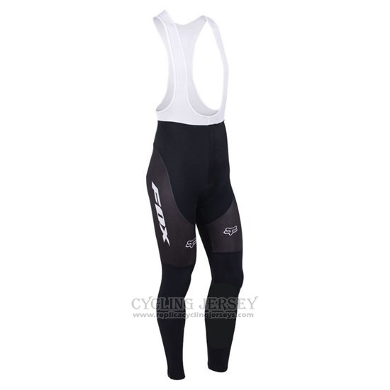 2013 Cycling Jersey Fox White and Red Long Sleeve and Bib Tight