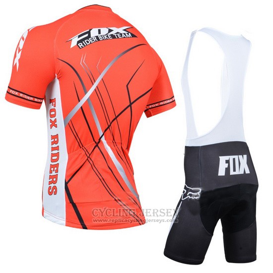 2014 Cycling Jersey Fox Orange Short Sleeve and Bib Short