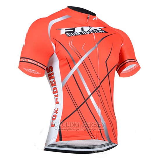 2014 Cycling Jersey Fox Orange Short Sleeve and Bib Short