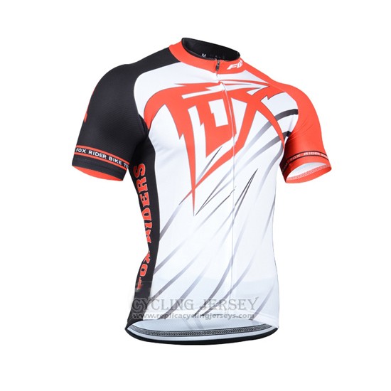 2014 Cycling Jersey Fox Orange and White Short Sleeve and Bib Short